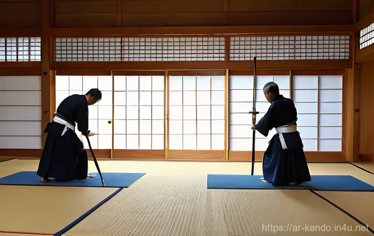 검도 수련 공간 꾸미기 - Image Prompt 1: The Serene Dawn Dojo**