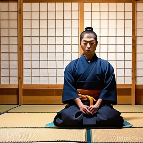 Home 25 검도 선수 경기 준비 - **Mental Fortitude and Pre-Match Meditation in a Traditional Dojo Setting**
A Kendo practitioner...